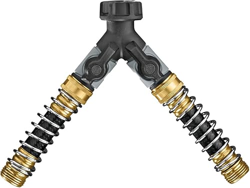 Orbit Paquete de 10 mangueras de metal Y con palancas de cierre y protector de manguera flexible en cada conexión.