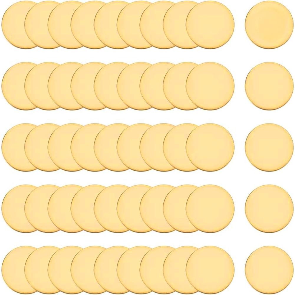 Disques plats et ronds en laiton pour créer des bijoux faits main à la maison