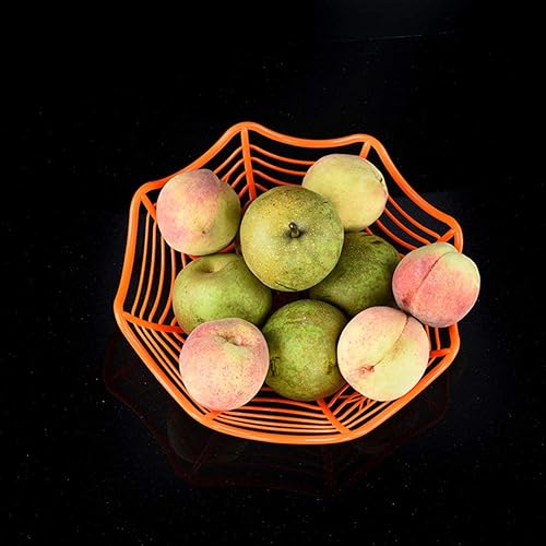 Miniatura 3 de Creative Spider Web Galleta Frutas Candy Plate Basket Bowl Halloween Funny Party Decor Negro