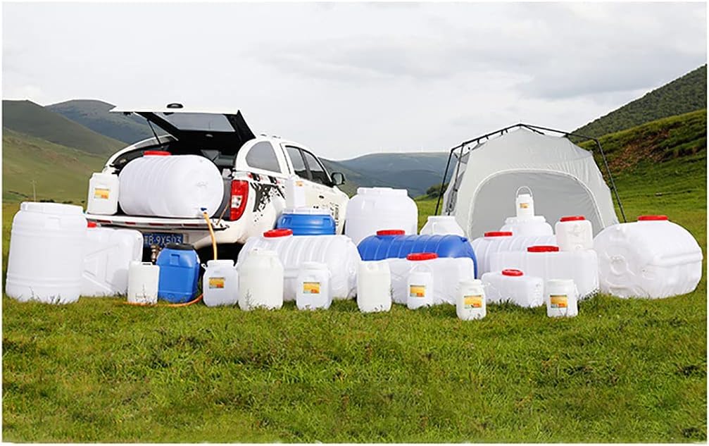 Tanque de Agua de plástico Apto para Uso alimentario, Cubo de Almacenamiento de Agua portátil con asa, Cubo para Exteriores, contenedor de Almacenamiento de Agua de Gran Capacidad