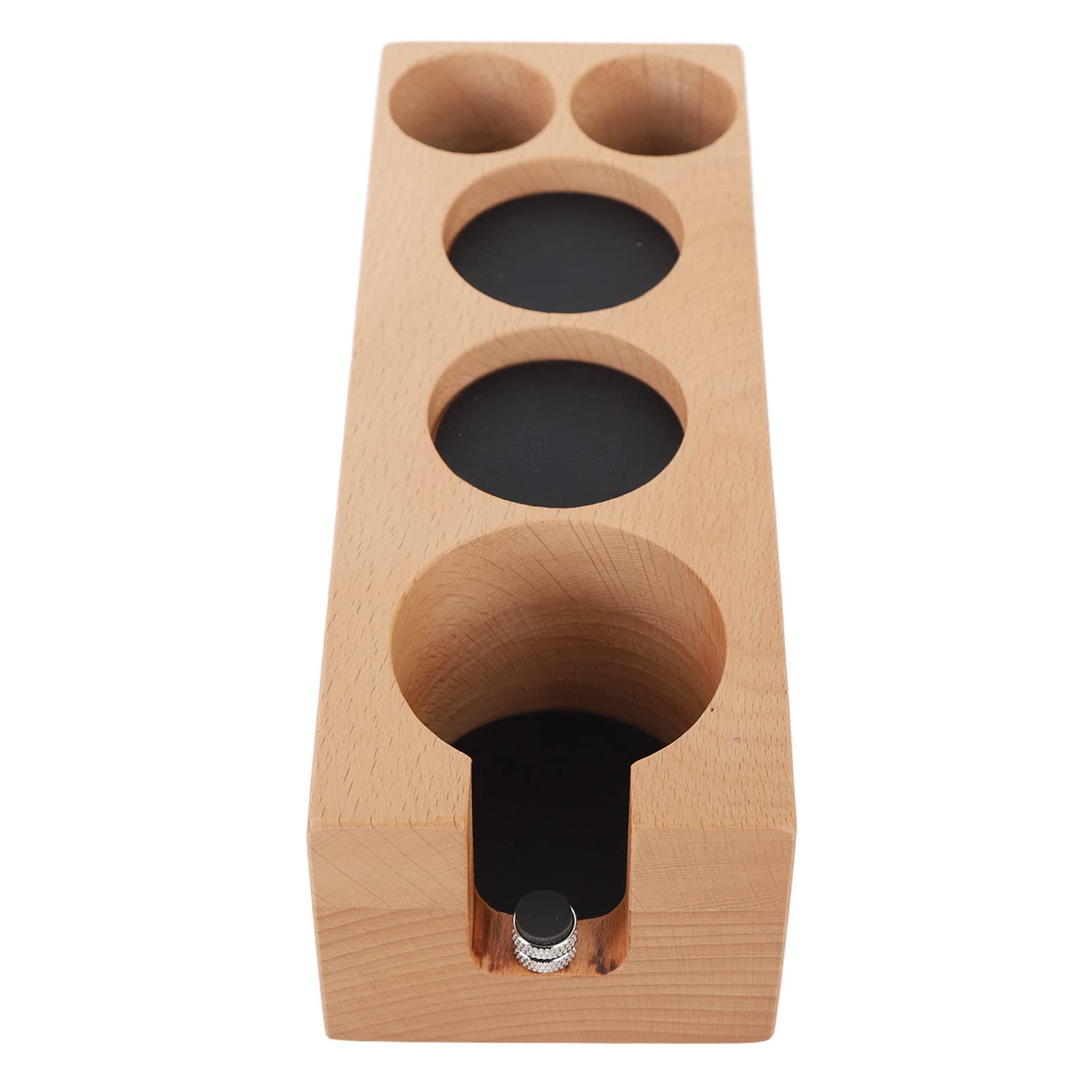 Hidyliu Soporte de Madera para Manipulación de café con Base Antideslizante para Amantes del café, Perfecto para Uso en Casa, Cafetería y Oficina (58 mm 5 agujeros)