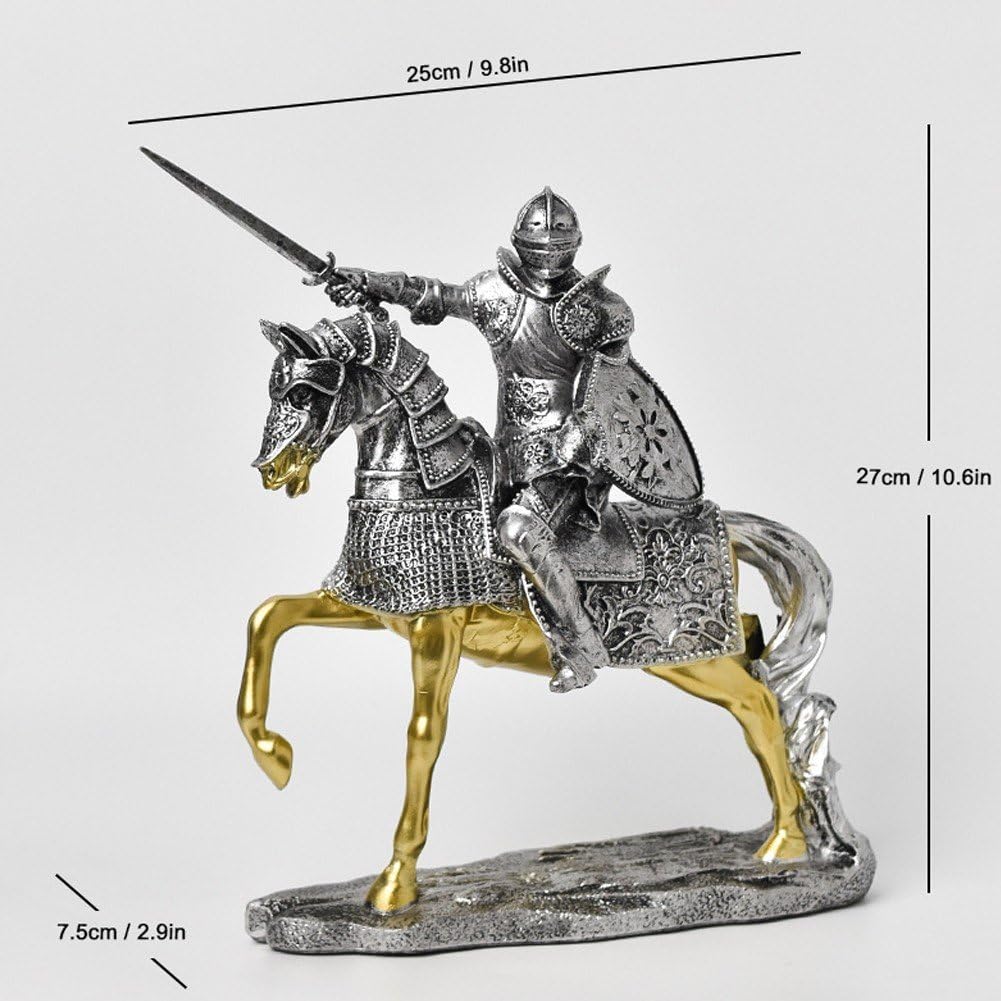 置物　オブジェ　アンティーク　ヴィンテージ　レトロ　馬　騎士　戦士　イタリア製 楽天市場】Viking 敵をなぎ倒して進むバイキング像 置物 飾り