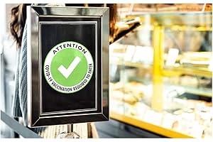 Distinctive COVID-19 Vaccine Mandate Alert Sticker - Proof of Vaccination Required