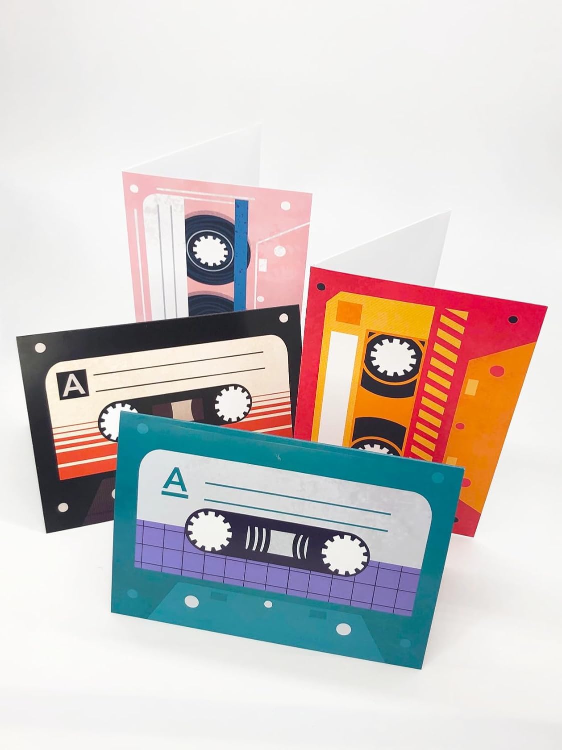 Confezione da 4 schede audio mixtape registrabili con 30 secondi di voce o musica personalizzate. Perfetto per regali unici personalizzati. Facile da fare a casa, basta premere per registrare e aprire