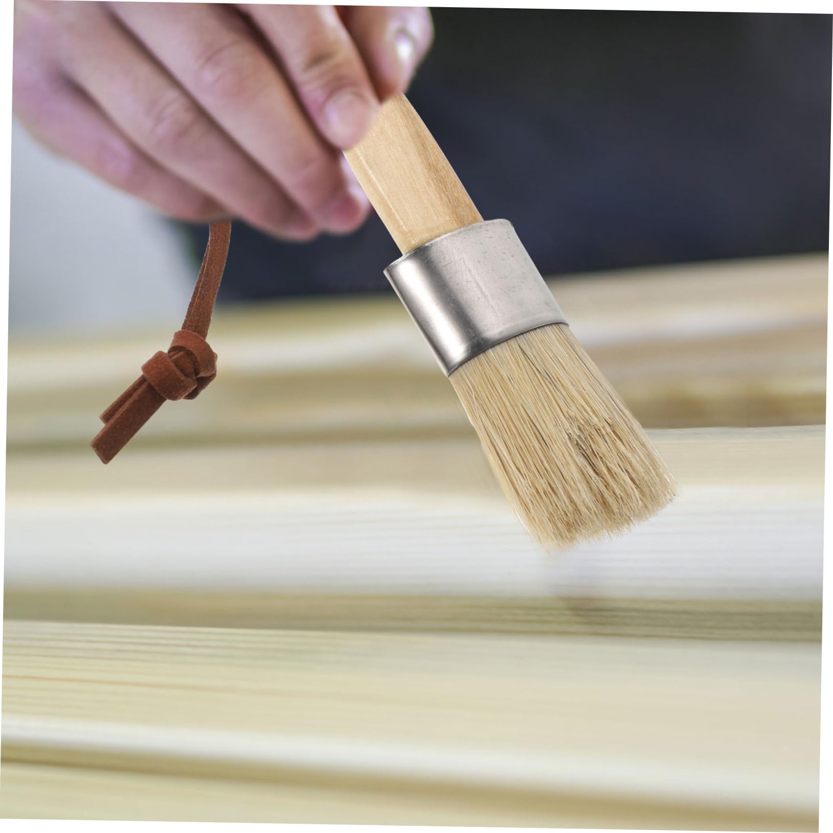 VILLCASE 8piezas Pinceles De Pintura De Cerdas Suaves Brochas Ergonómicas para Cera y Pintura para Uso Diario El Hogar y Proyectos Artísticos