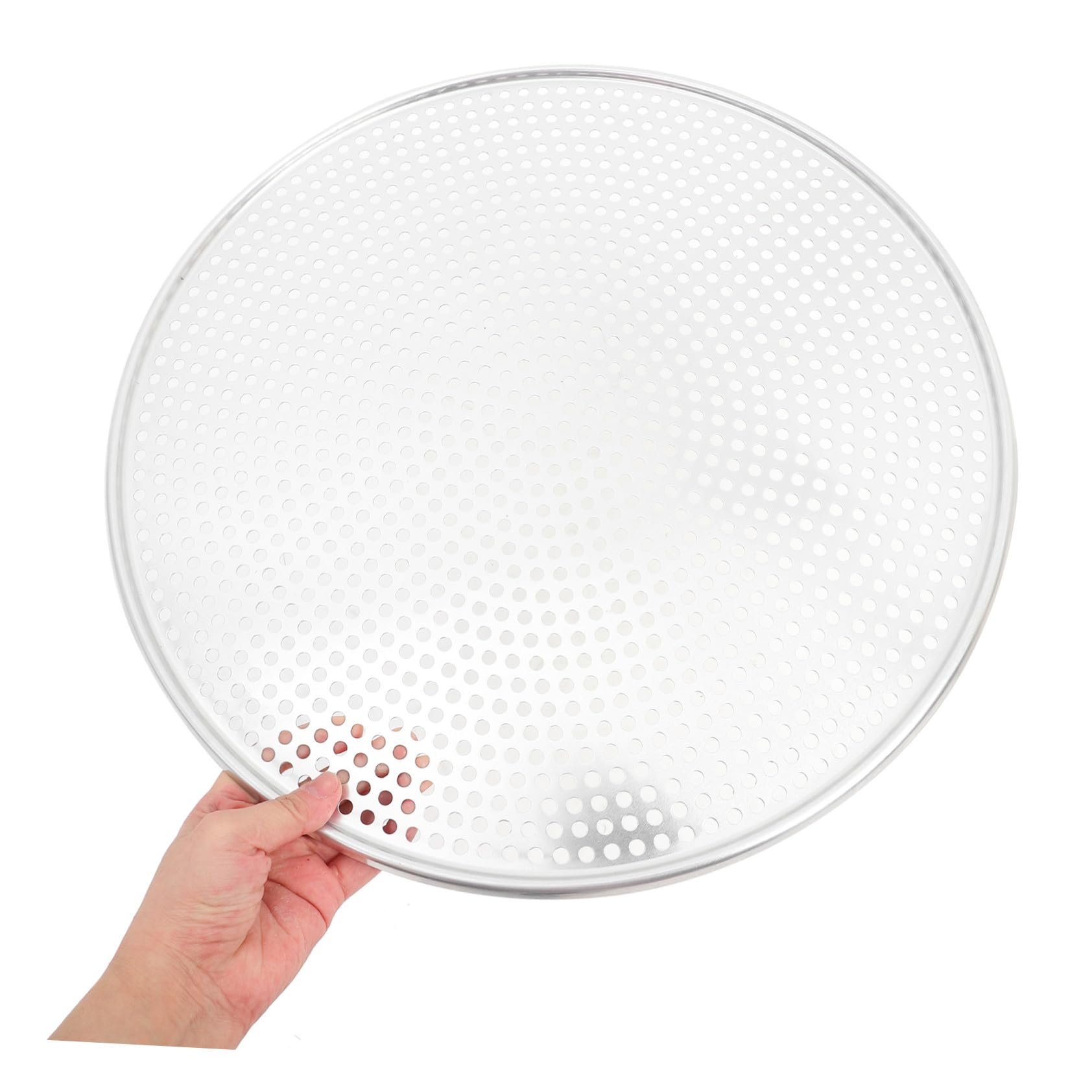 Zerodeko Teglia Pizza Forata Forno in Alluminio Antiaderente Piastra Rotonda Distribuzione Calore Uniforme e Resistente Deformazione