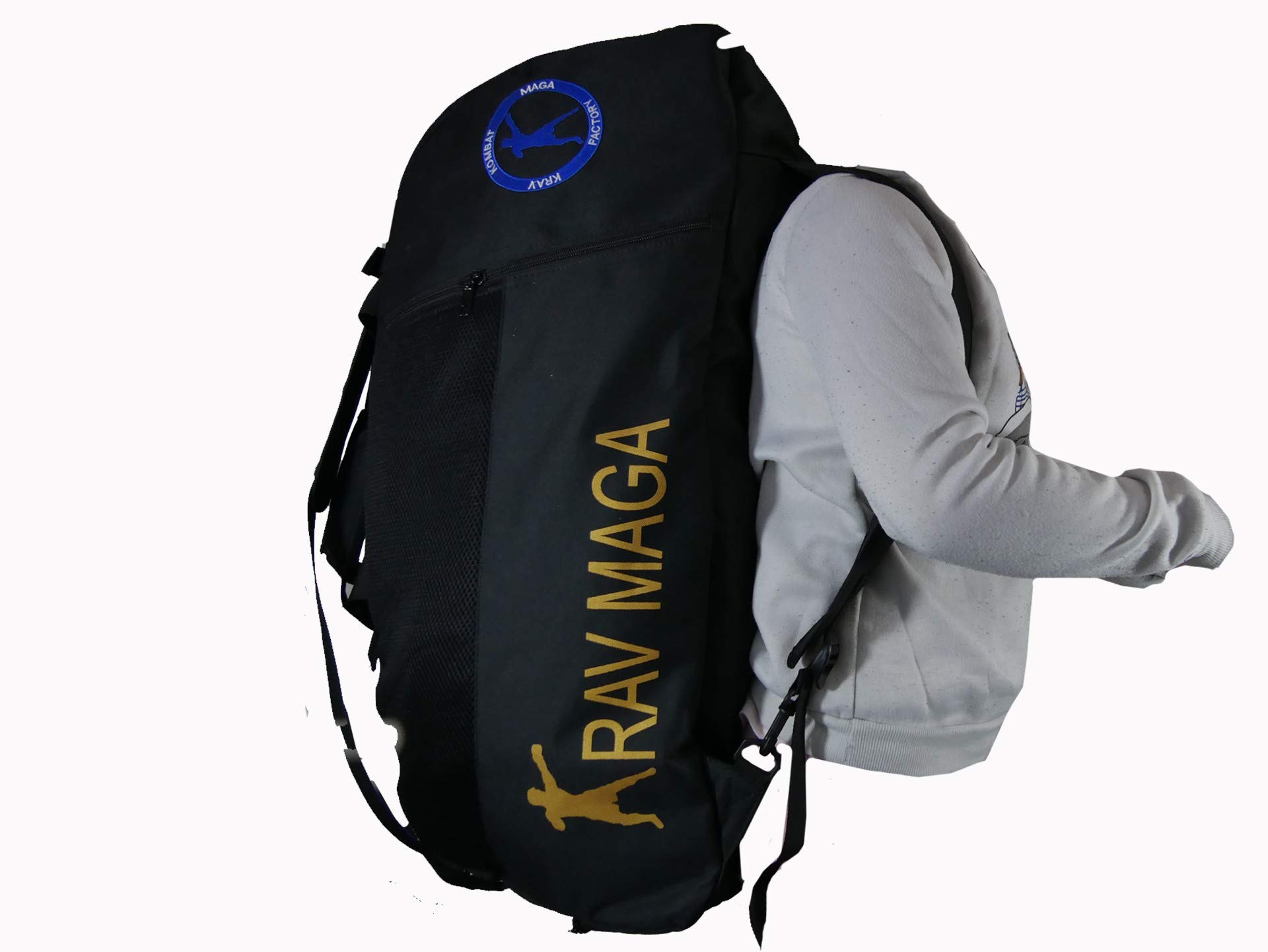 Bolsa de deporte convertible Krav Maga XL, Negro , 74X32X34 cm soit 80 litres.