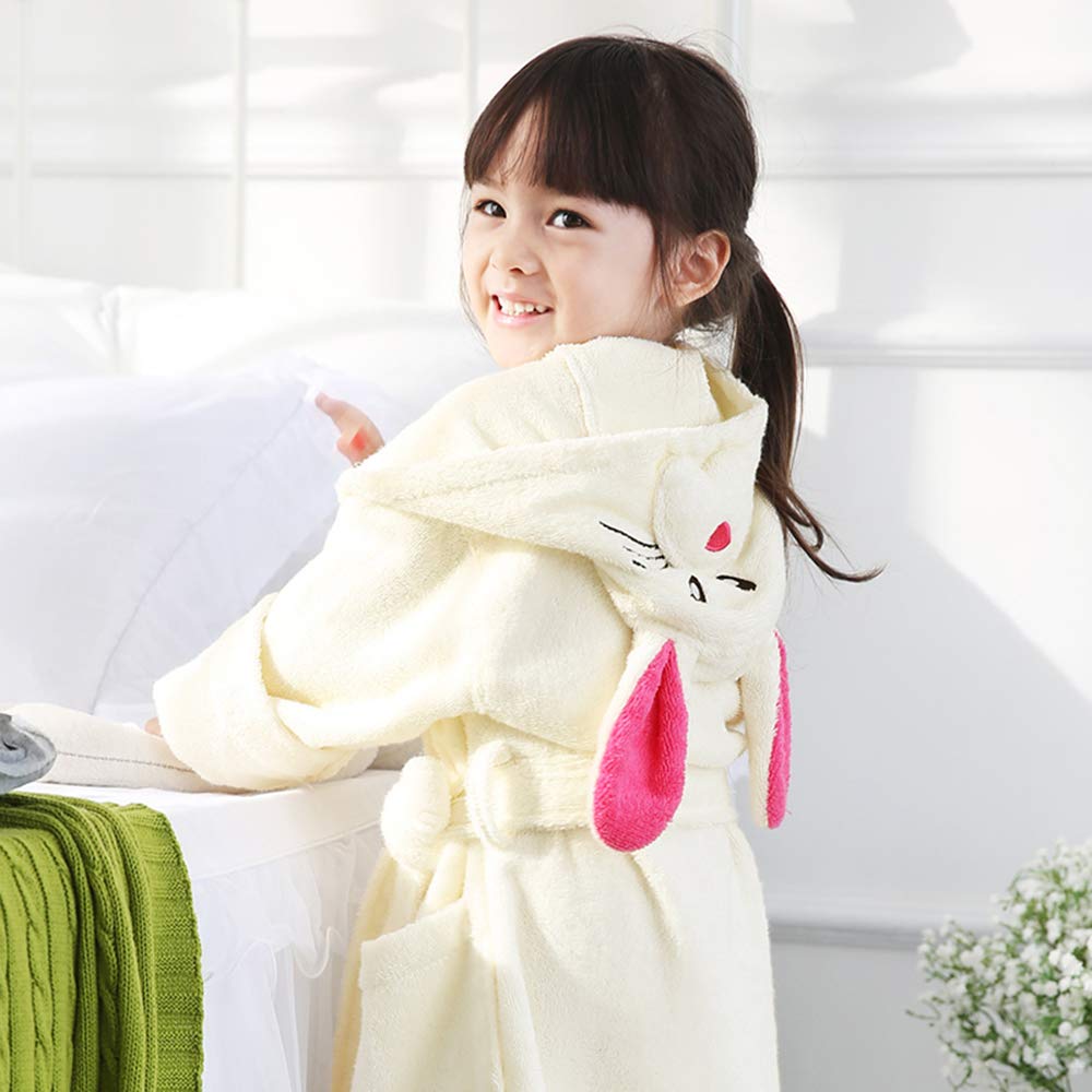 Bathrobe Albornoz infantil de dibujos animados, toallitas absorbentes con toallitas absorbentes de toalla de algodón 100% para niños y niñas