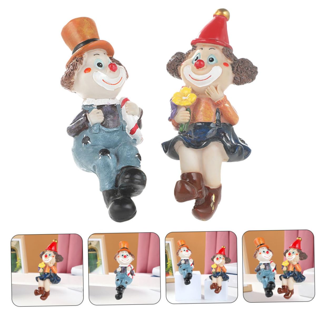 GREENADSCAPE 1stück Clown Resin Ornament Tischdeko Produktbild-Vorschau 9