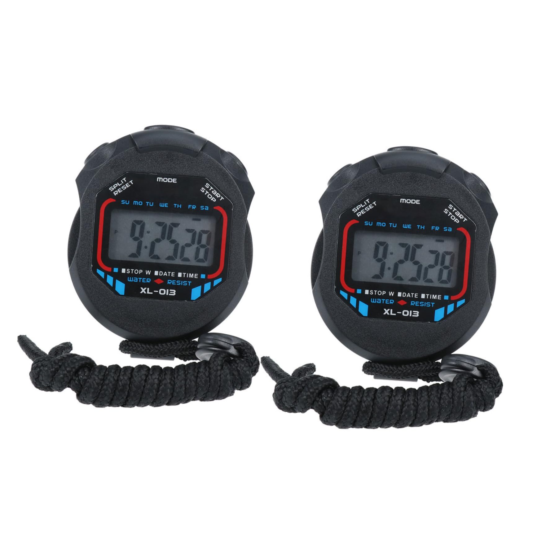 2pc Professional Sports Timer Black Multi-Function Electronic Stopwatch with Split for Outdoor Movement Timing Lightweight Weather-Resistant Precision Timer-image-36