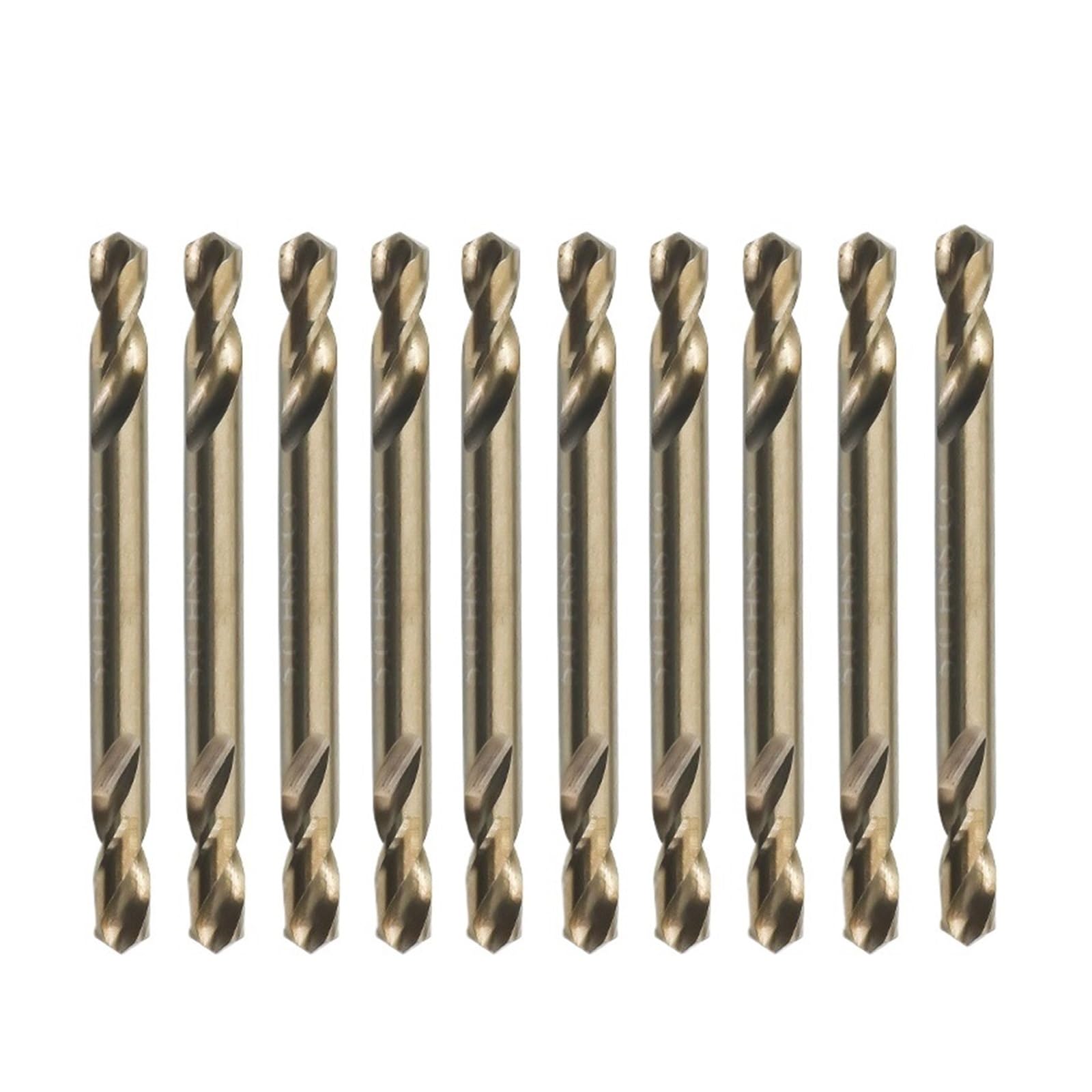 Lot de 10 forets hélicoïdaux à double extrémité en cobalt M35 de 3 à 5,5 mm, HSS-CO, for acier inoxydable(5mm 10pcs)