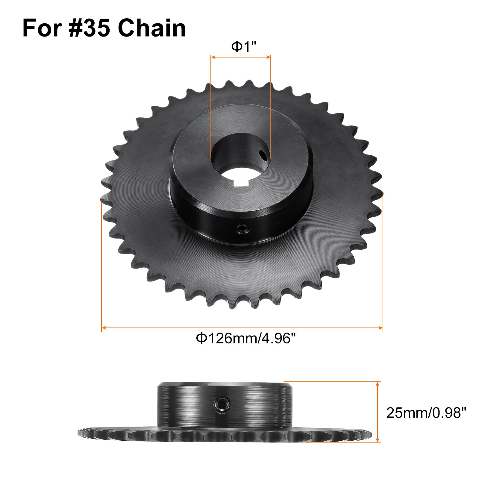 uxcell #35 Chain Roller Sprocket B Type, 1
