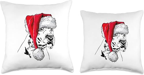 Miniatura 3 de Wilsigns Santa Dogo Argentino Funny Santa Dogo Argentino Christmas mom Dog Throw Pillow 16x16 Multicolor