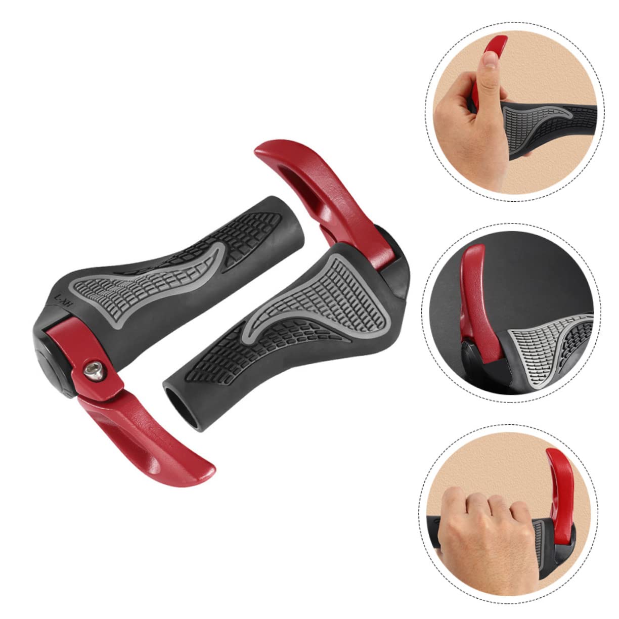 Toyvian Housse De Guidon De Vélo en Alliage D'Aluminium Poignées De Guidon Universelles Caoutchouc Rouge