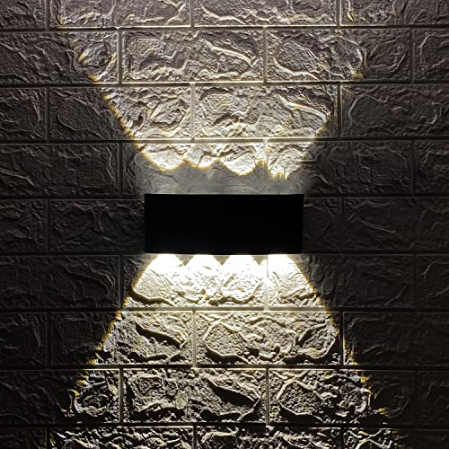 Aadtya 16W LED Waterproof Wall Light Sconce Up and Down Indoor & Outdoor Wall Lighting Fixture Warm White (8 Way,Metal)