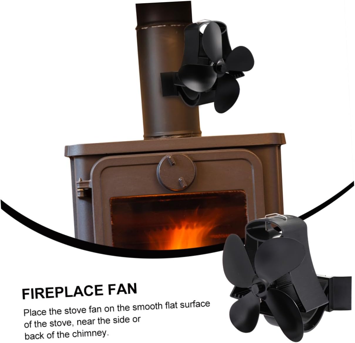 1pc Thermal Power Fan with Blades Heat Powered Fireplace Fan for Efficient Warmth Battery Cost-saving Design Heating for Home Use