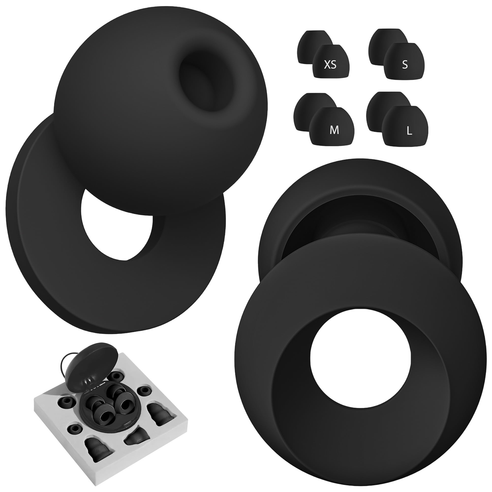 Tapones para los oídos mejorados para reducir el ruido, dormir y nadar: ajuste cómodo para uso diario.
