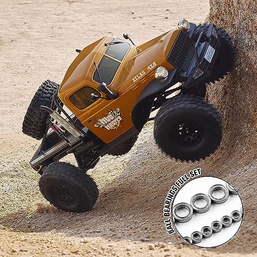 Image of BEEZRC RocHobby 1 /10 Atlas RC Crawler, 4WD with Lighting, 2.4GHz RC Rock Truck, Off Road Hobby Grade, Remote Control Car for Adults, Need to Complete with Battery (Yellow)