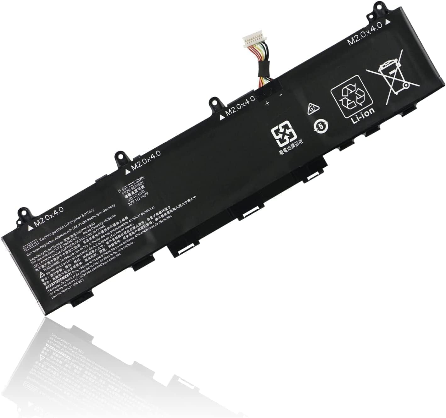 Laptop Battery 53Wh CC03XL CC03053XL-PL Laptop Battery for HP EliteBook 830 835 840 845 G7 G8 Probook 635 Aero ZBook Firefly 14 G7 G8 MT32 Mobile Thin Client L78555-0055-0055-0055 L776 08-421,