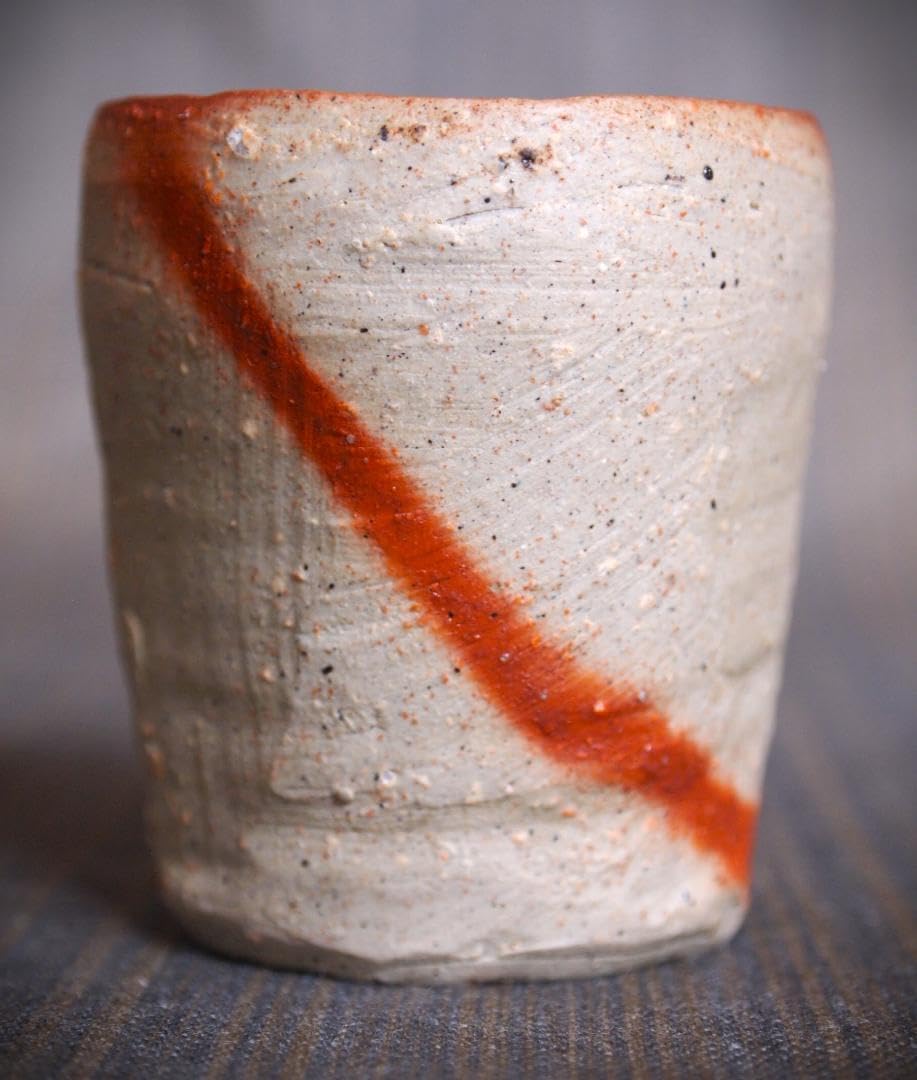 Amazon.co.jp: 作家星正幸師：森陶岳備前緋襷ぐいのみ共箱布栞