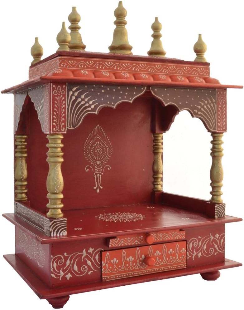 Devyom Decor Home Temple/Pooja Mandir/Wooden Temple/Temple for Home/Mandap-MEDIUM44