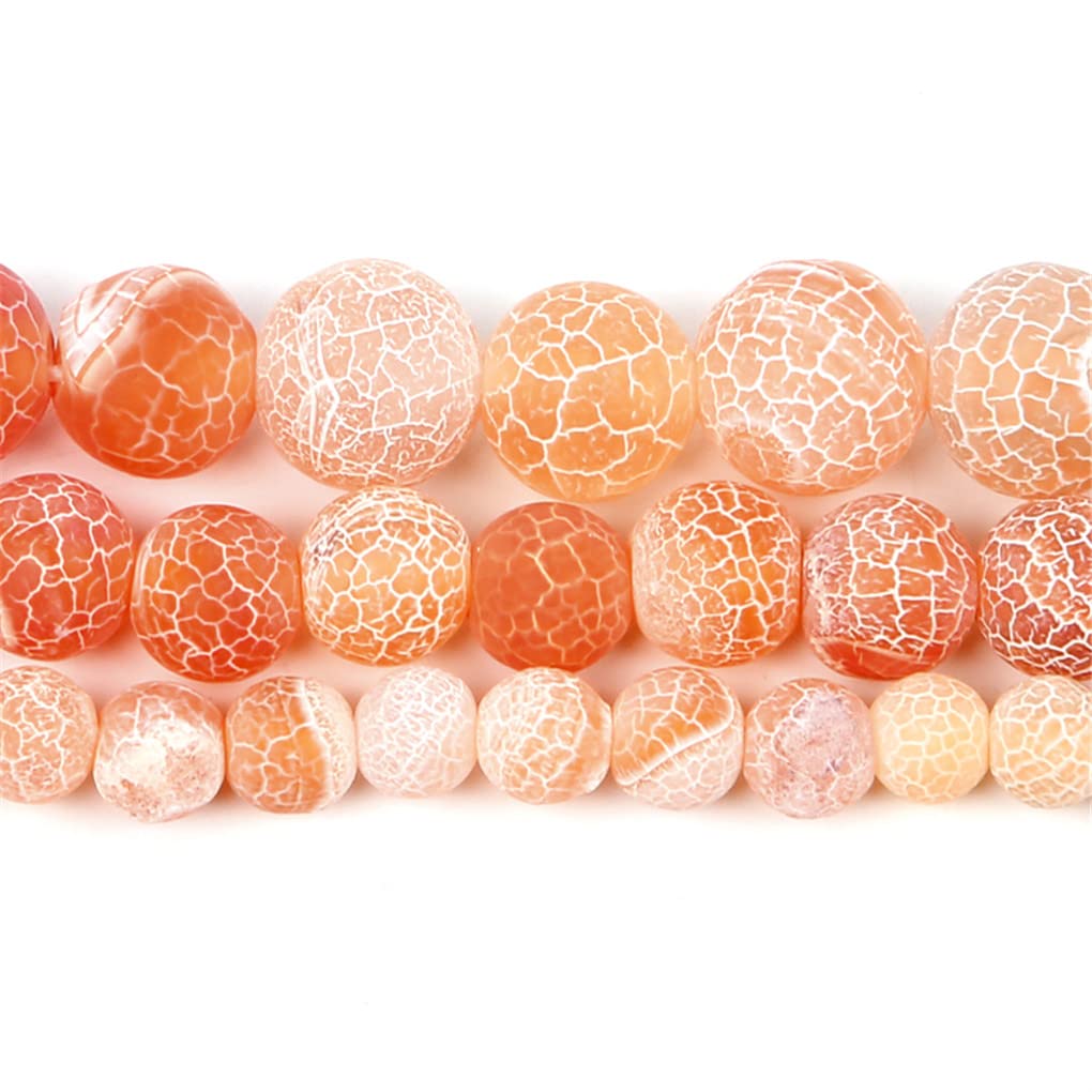 Perles d'agates veines de feu d'une qualité authentique pour joaillerie DIY