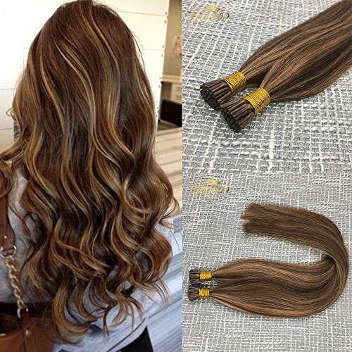Googoo Straight I Tip Hair Extensions Remy Fusion Human Hair Blonde 50g Per Package