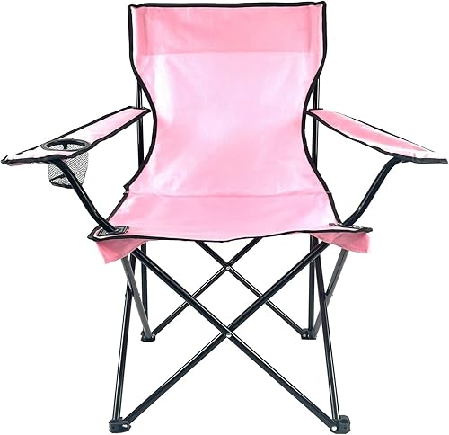 E-Z Living Silla de camping al aire libre portátil plegable grande (rosa)