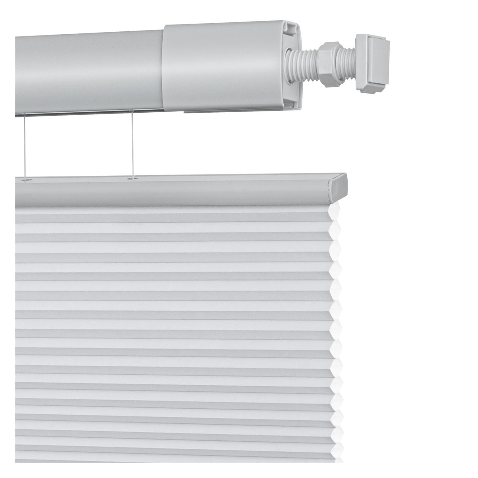 WENYOG No Drill Blind No Drill Top Down Bottom Up Cellular Pleated Shades Cordless Shades For Windows Light Filtering Home Honeycomb Blinds(Gray,80x150cm)