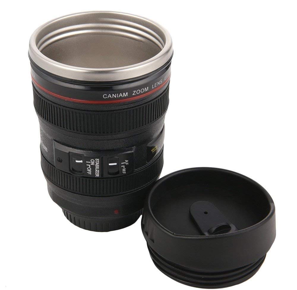 Buy Kytaste Camera Lens Shape Cup Coffee Tea Mug(BlackColour, 1 pc
