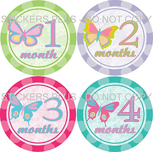 baby month stickers girl