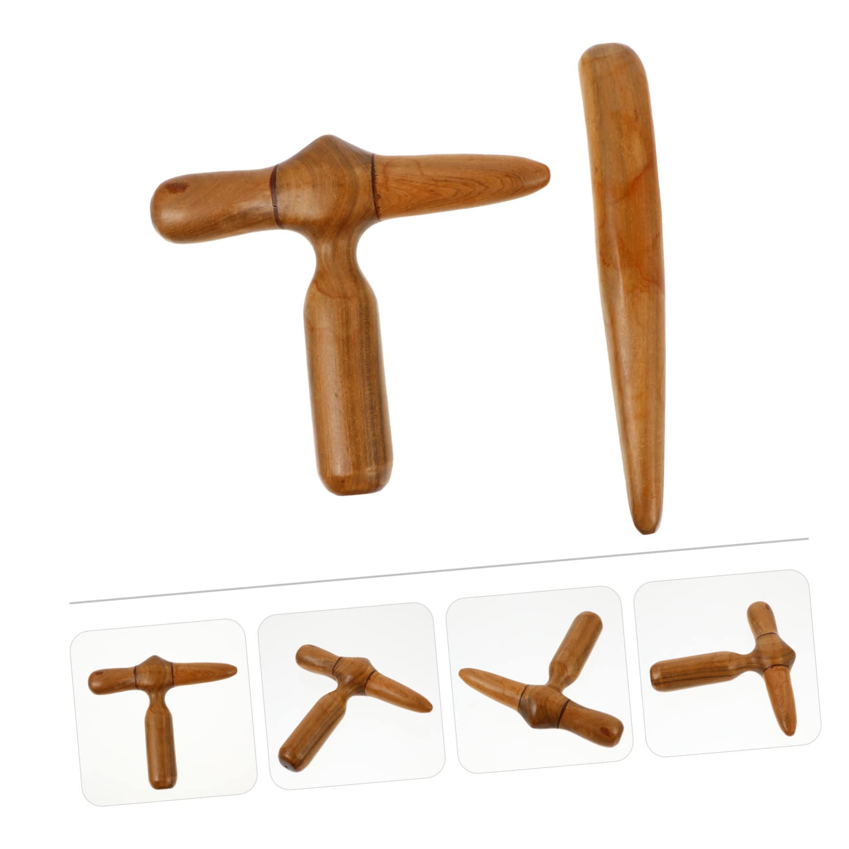 FOMIYES 6piezas Placa De Gua De Madera Natural Para Masaje Facial y Acupuntura De Raspado Para Aliviar Tensión y La Circulación