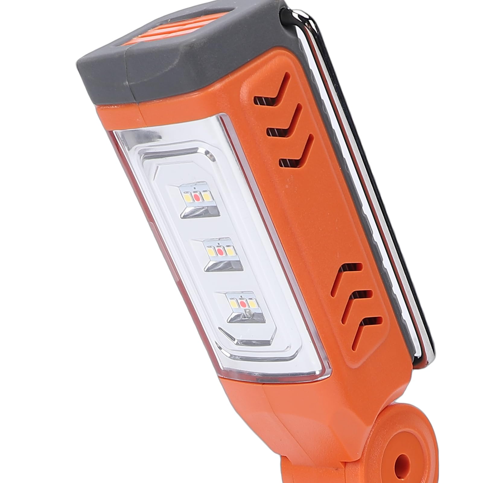 Jeffergarden Bezprzewodowa Robocza LED, Przenośna Latarka 2400 Lm z | Kompatybilny z Akumulatorem Konstrukcja Składana o 180°, ładowanie USB i Typu C, Pomarańczowy Korpus ABS