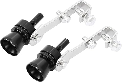 X AUTOHAUX 2 unids M tamaño aleación de aluminio universal Turbo sonido escape silenciador tubo silbato coche rugido fabricante negro