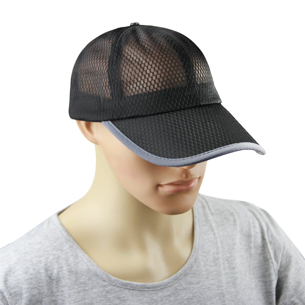 ZARSIO Breathable Mesh Baseball Cap - Adjustable Quick Dry Sports Hat For Summer, Gray - View #9