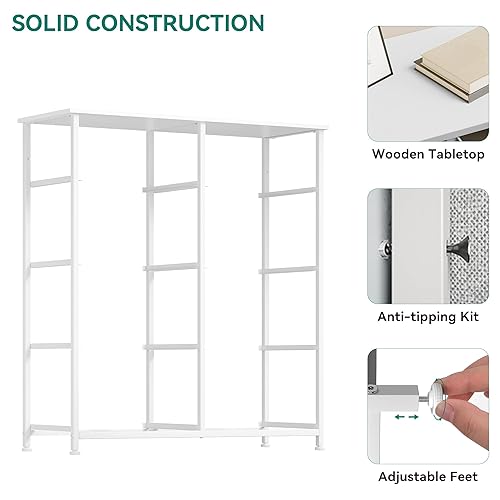 Miniatura 7 de YITAHOME - Cómoda de tela para dormitorio, torre de almacenamiento alta con 8 cajones, cómoda negra y cómoda con cajones, organizador de cajones de