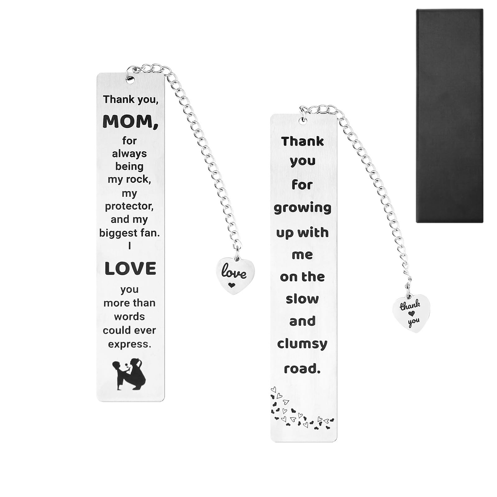 2Pcs Mom Bookmarks, Mothers Day Bookmarks Gifts, Happy Mom Birthday Present, Christmas Gift for Mom