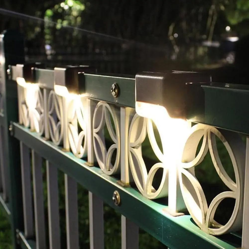 Solar Deck Lights Outdoor,IP65 Waterproof Solar Stair Lights, Automatic Dusk to Dawn LED Step Lights for Garden, Fence, Pathway, Deck, Patio, Driveway and Yard, Warm White (8)-image-31