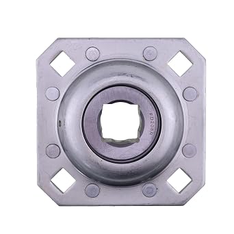 1-1/8" Square Disc Harrow Flange Bearing Unit FD208R1 ST208-1N | FD208R1-1/8 ST208-1-1/8N DHU1-208, Bolt Holes 0.531" x 0.529"