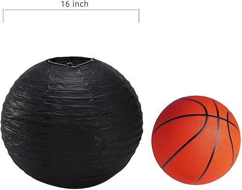 Miniatura 9 de Linternas de papel redondas de papel rosadas, faroles decorativos para bodas, cumpleaños, fiestas y eventos, 16 pulgadas, 5 paquetes (rosa claro)