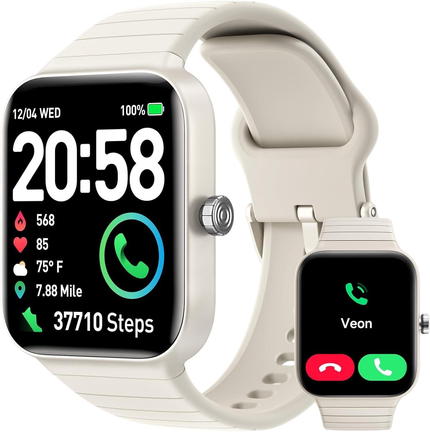 Smartwatch Uomo Chiamate, 1,8 Orologio Smartwatch con Fare Chiamate Risposta Vivavoce, Alexa Integrato Cardiofrequenzimetro SpO2 Sonno, Contapassi Orologio Fitness Notifiche per Android/iOS Cachi Smartwatch Uomo Chiamate, 1,8 Orologio Smartwatch con Fare Chiamate Risposta Vivavoce, Alexa Integrato Cardiofrequenzimetro SpO2 Sonno, Contapassi Orologio Fitness Notifiche per Android/iOS Cachi