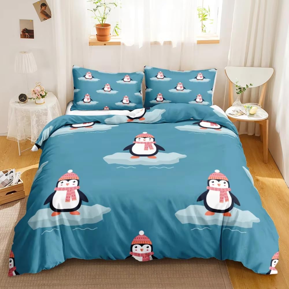 Housse de couette 140x200 pingouin pour transformer les nuits de votre enfant