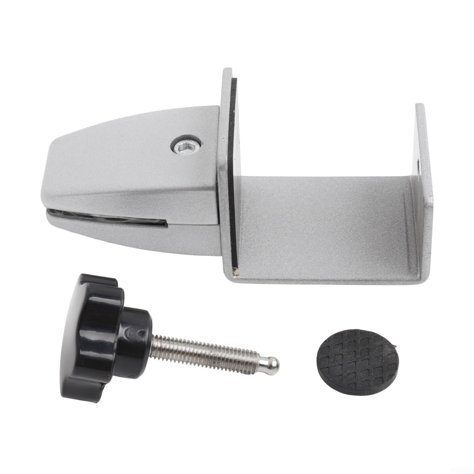 Clip divisorie da ufficio in alluminio per pannelli in vetro acrilico, colore argento, 13 x 5 x 3 cm, confezione da 2, perfette per l'organizzazione di casa e ufficio