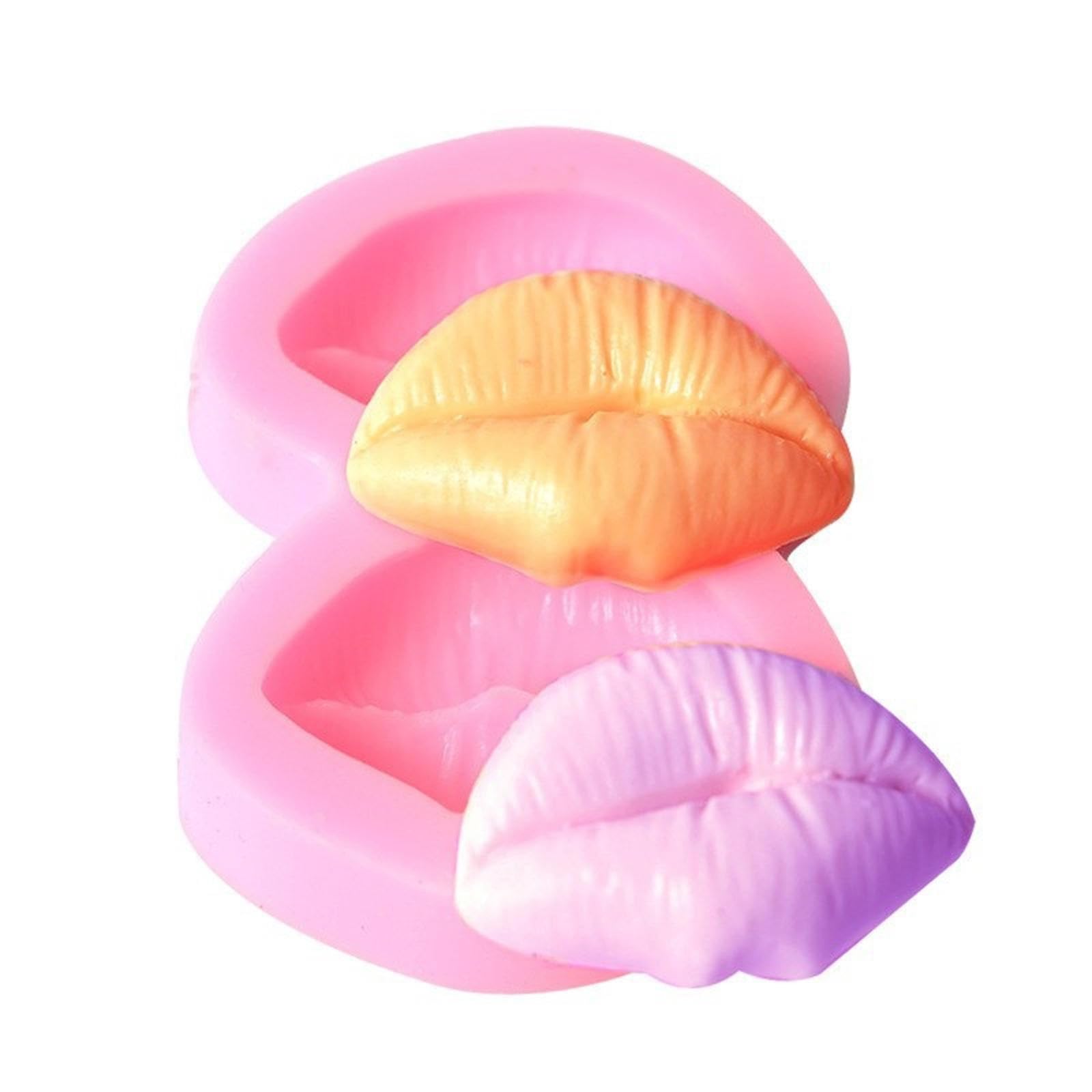 Tsophreniq Lip Sugar Silicone Mold Cake Mold Vegetable Candy Cookie Chocolate Ice Block French Dessert Cake Decorations Baking Tool