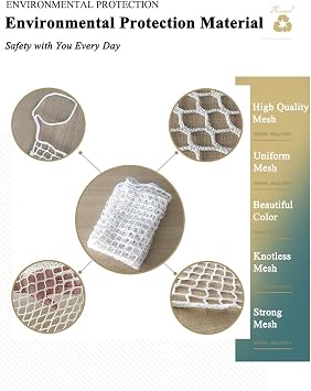 Bunk Bed Safety Net for Top Bunk, White Anti-Fall Netting, Knotless Fence Net for Balcony Banister Guard, Kids Playground Railing Protective Net(Size:1.5M×1M(5FT×3.3FT),Color:White)