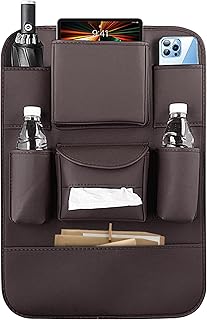 Organizador de coche para asiento trasero, bolsa de almacenamiento para asiento de coche, protector de almohadilla antipatadas para vehículo, camión, sedán, bolsa de almacenamiento para asiento