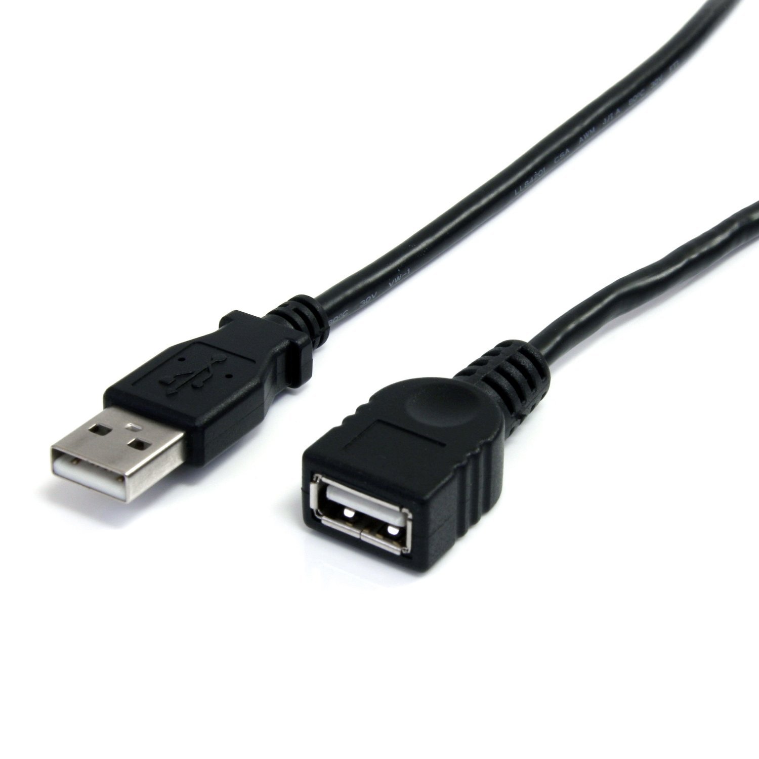 StarTech.com 3 ft Black USB 2.0 Extension Cable A to A - M/F - 3 ft USB A to A Cord (USBEXTAA3BK)