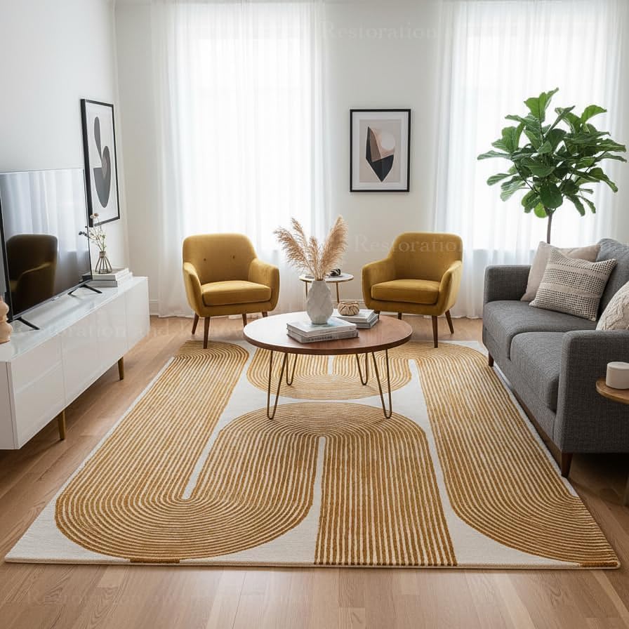 RUGORIA Modern Handmade Wool Area Rug