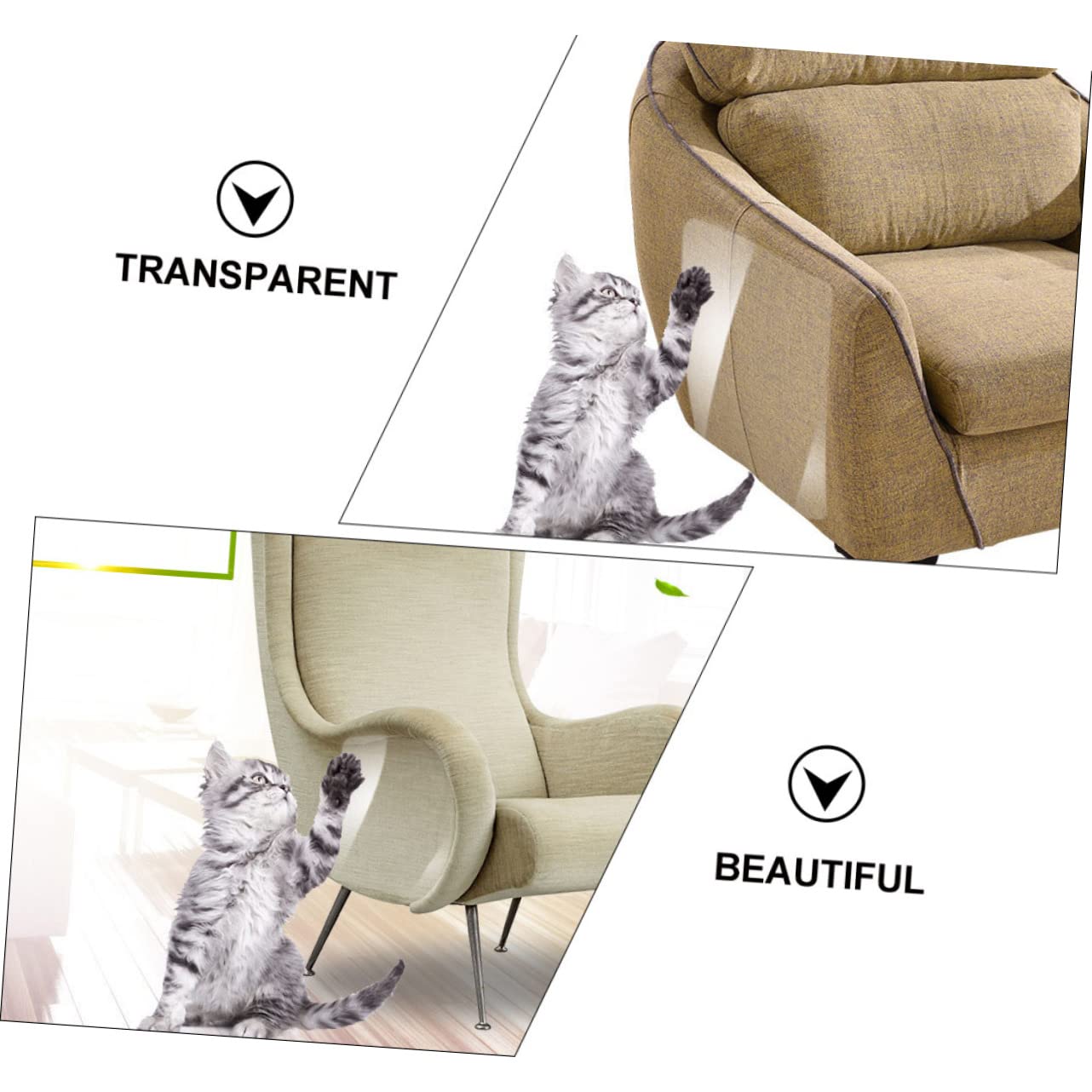 INOOMP 18blätter Cat Scratch Selbstklebender Möbel Schutz Kratzschutz Für Katzen Mit Nägeln Für Sofas Und Möbel Einfach Anzubringen