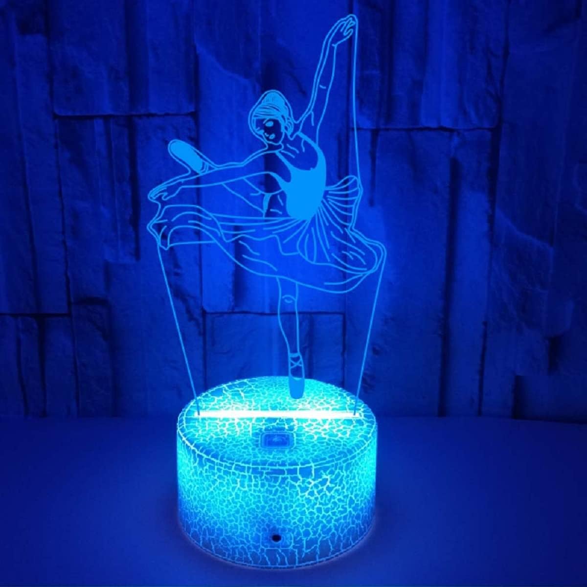 Night Light for Kids 3D Ballet Dancer Led Lamp with Remote Control 16 Color Changing Xmas Birthday Gift for Child